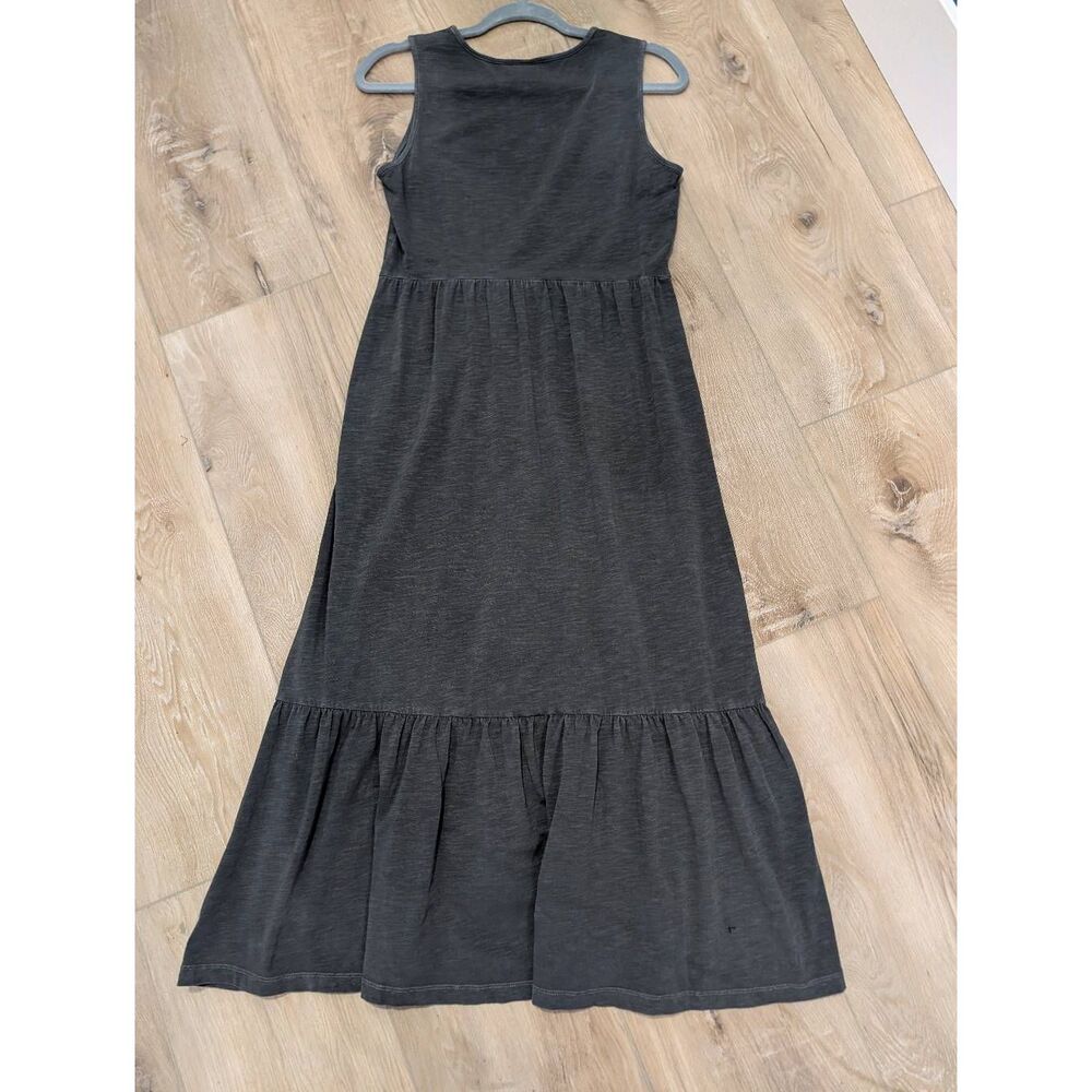 Old Navy Charcoal Gray Maxi Dress XS Tank Fit & Flare Boho Farmhouse Western - Picture 2 of 9
